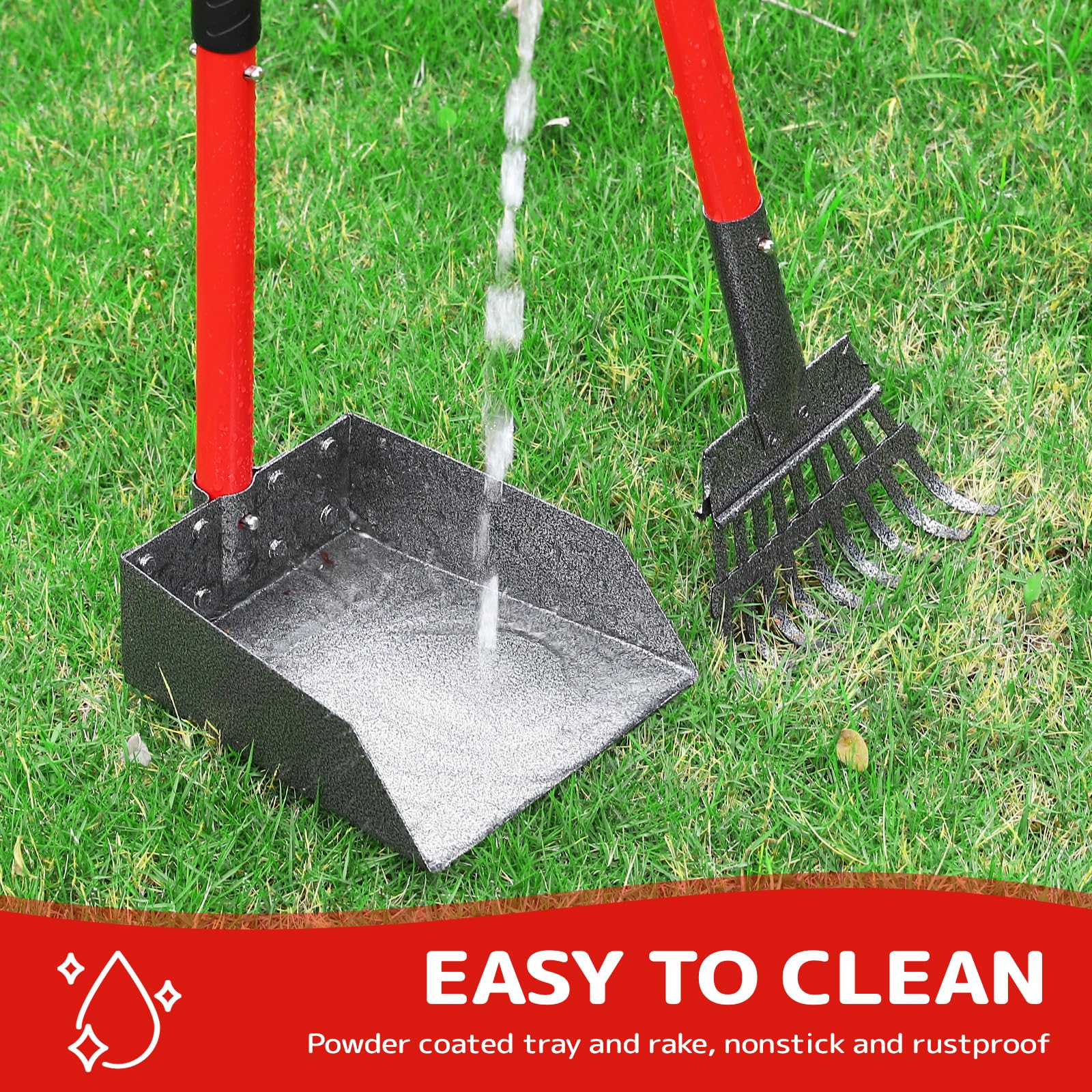 Effective on grass, dirt, and gravel surfaces.