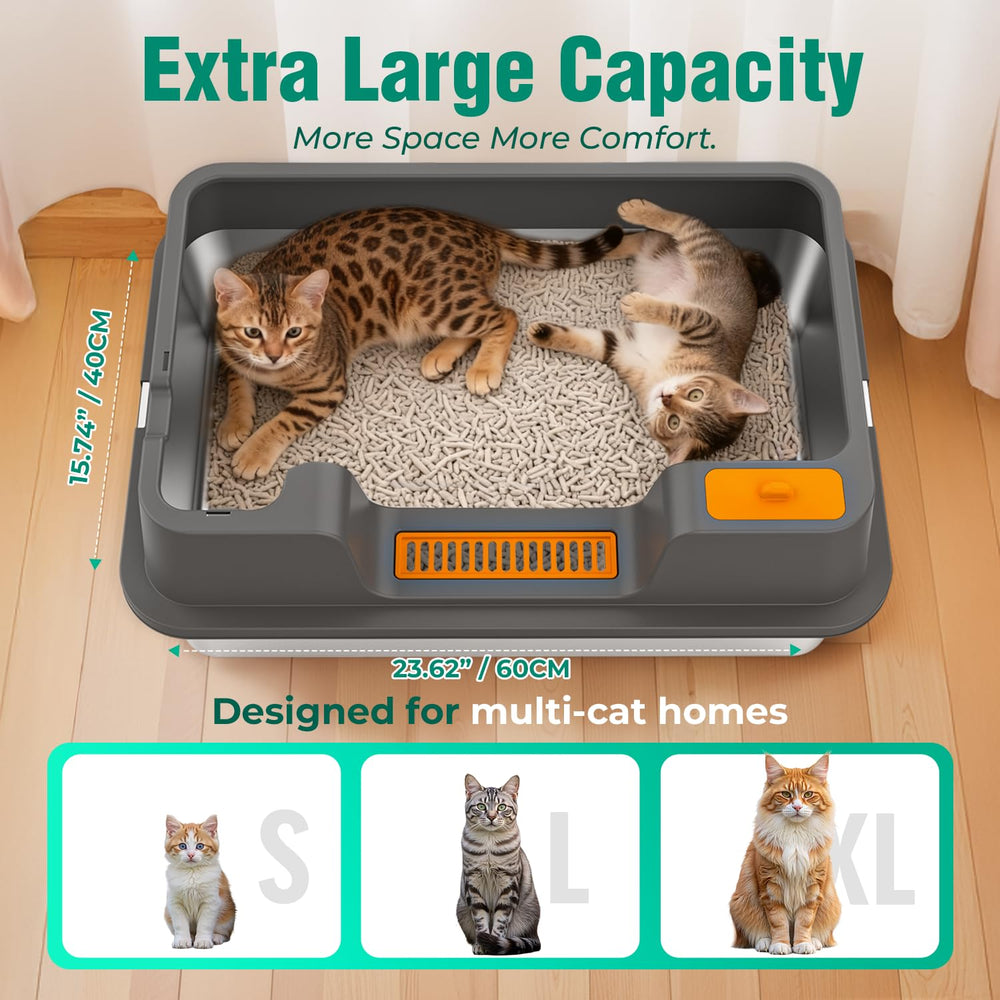 OROLEY easy-entry raised-step design for cats of all ages.