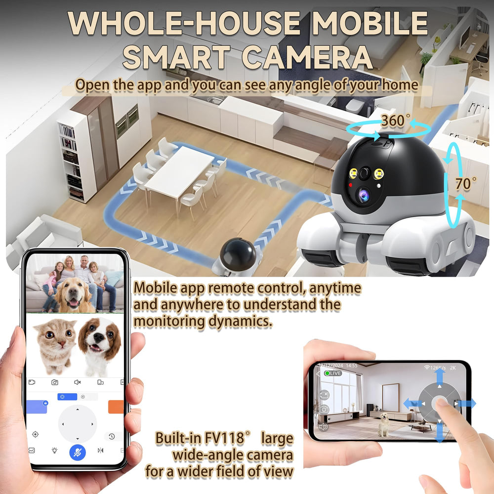 OROMVO Pet Camera 2-way talk lets you soothe pets remotely.
