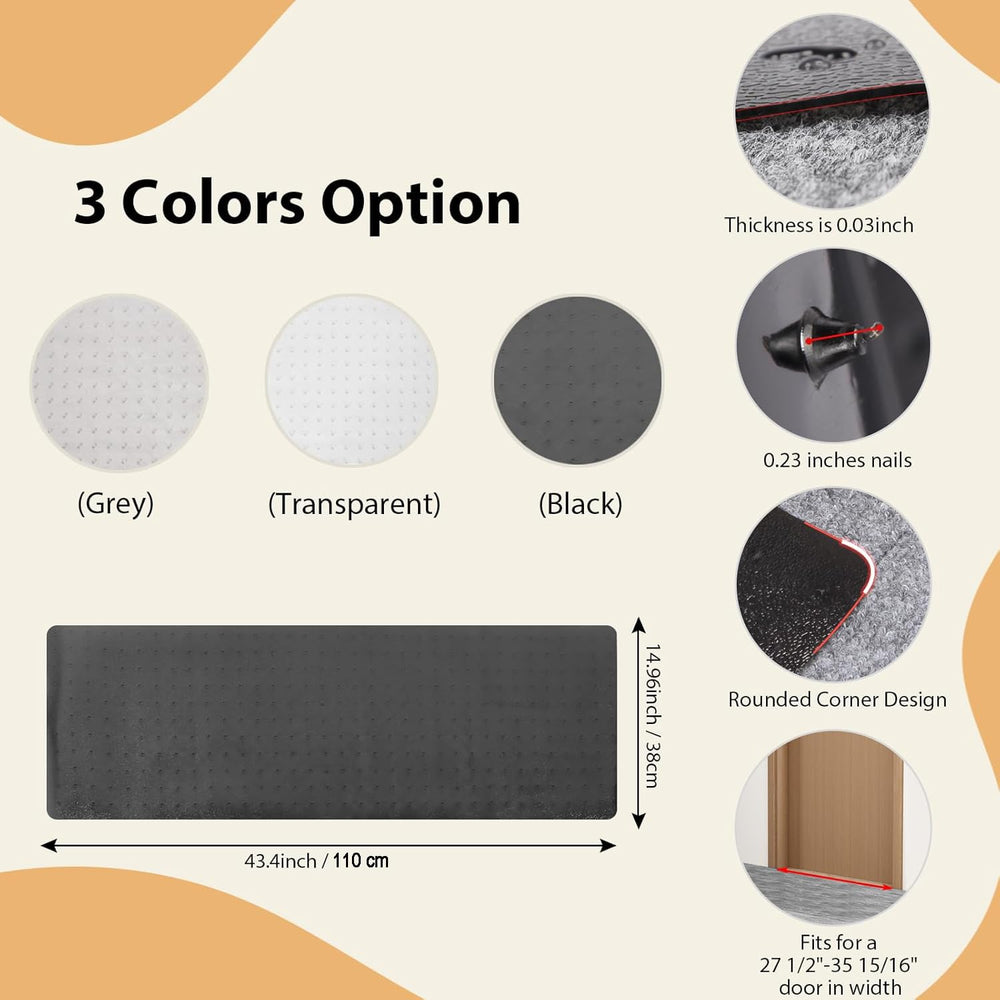 Oroonoko anti-scratch mat highlights secure fit with non-slip surface.