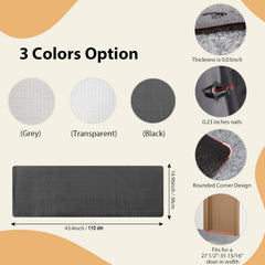 Oroonoko anti-scratch mat highlights secure fit with non-slip surface.