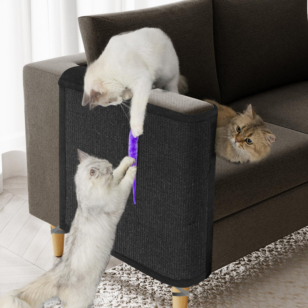 Oroonoko cat-scratch protector promotes sofa longevity by redirecting claws