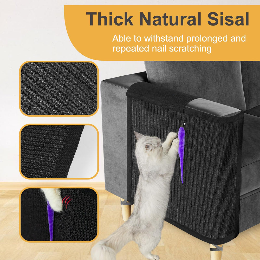 Oroonoko cat-scratch protector guards sofa armrests and channels scratching