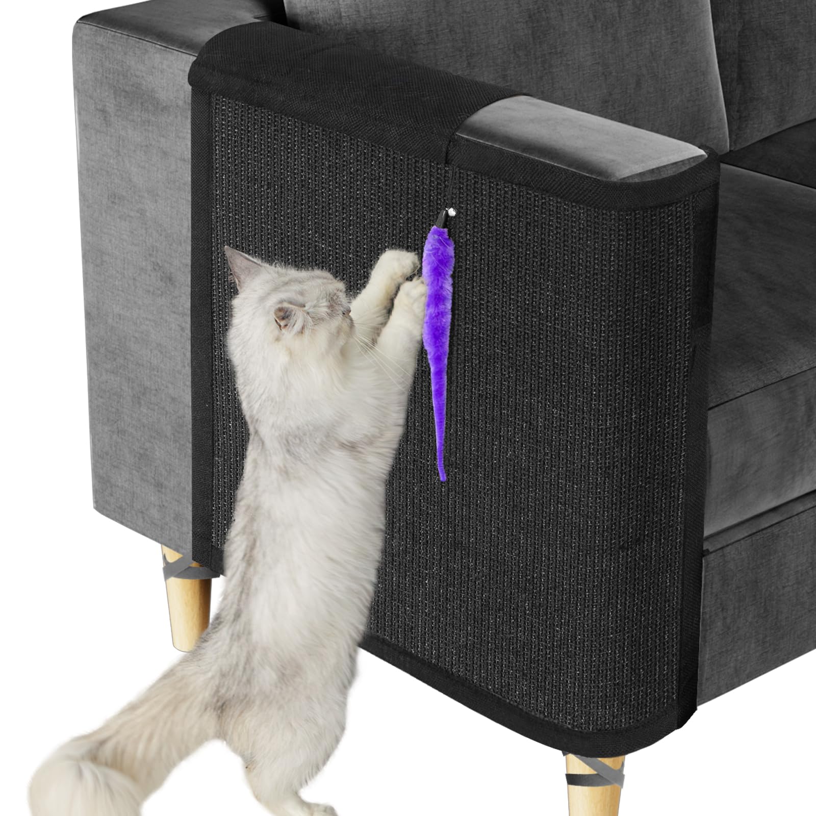Oroonoko cat-scratch protector with sisal mat for durable scratching