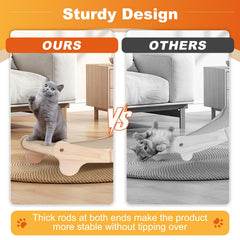 Oroonoko anti-tip base provides stable scratching and lounging for active cats.