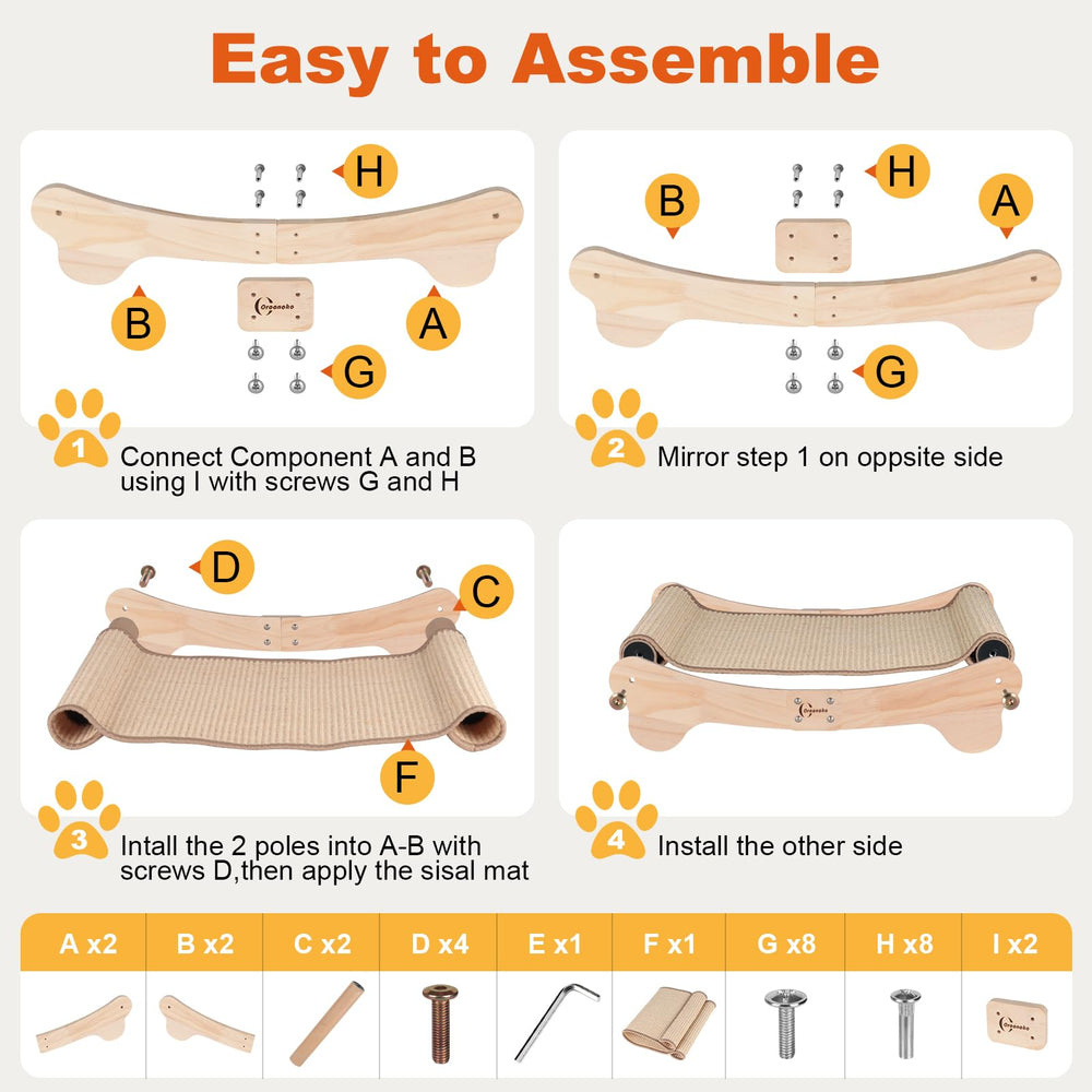 Oroonoko solid wood base enhances durability and steadiness during scratching.