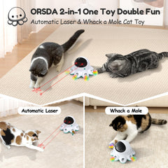 ORSDA cat laser toy demonstrates 360-degree trajectory to fuel indoor chasing.