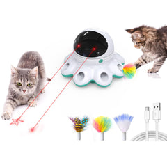 ORSDA cat laser toy shows dot and star pattern to engage curious cats.