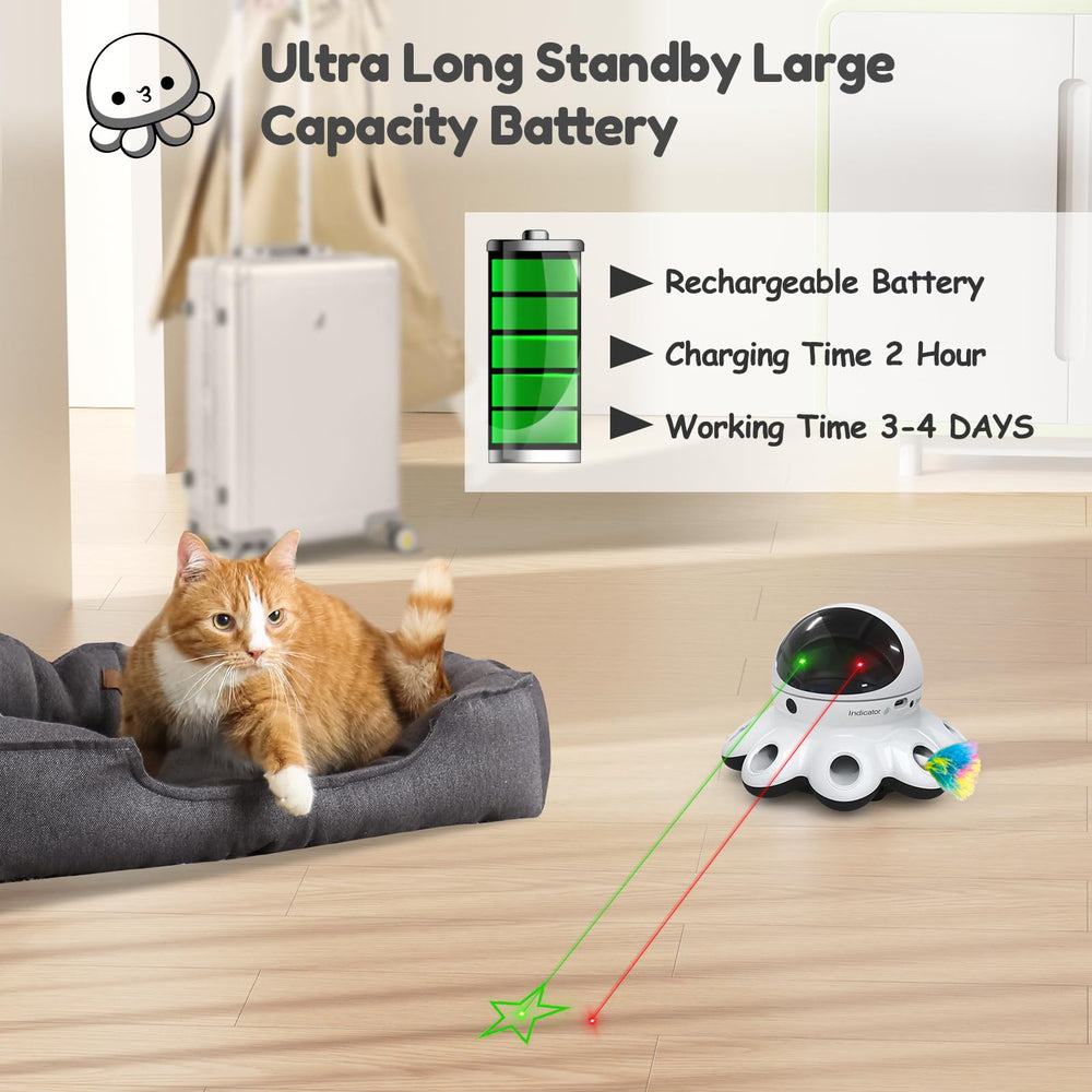 ORSDA cat laser toy night mode for quiet evenings.