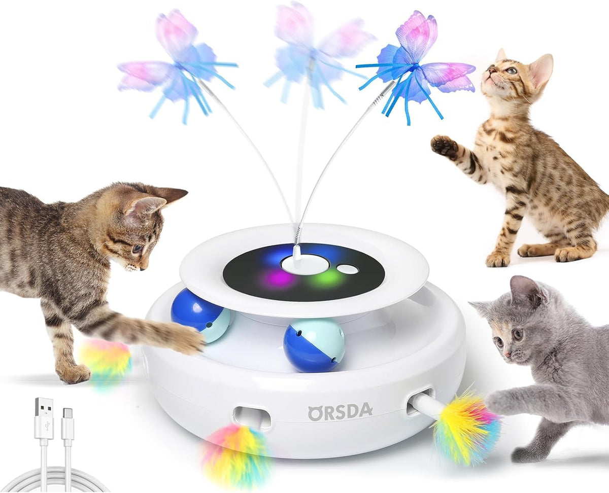 ORSDA cat toy ambush feather for interactive indoor play and hunting-like fun