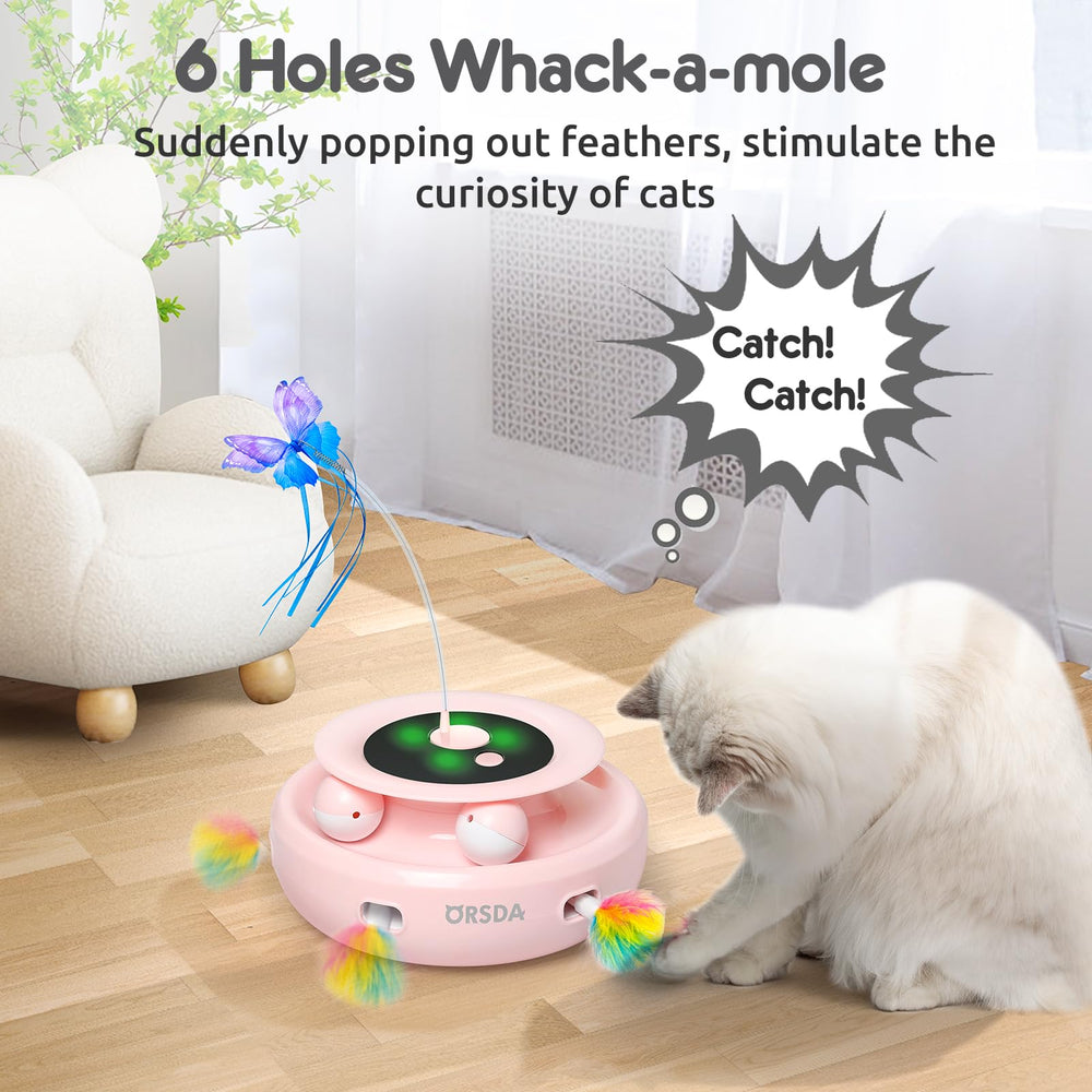 ORSDA cat toy ball-track provides safe, engaging chase for cats