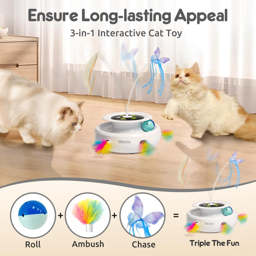 ORSDA butterfly fluttering toy to attract attention and encourage chasing