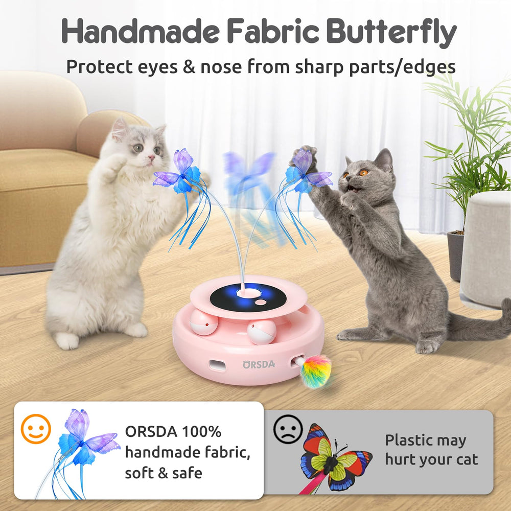 ORSDA cat toy USB-rechargeable power keeps play unplugged and portable