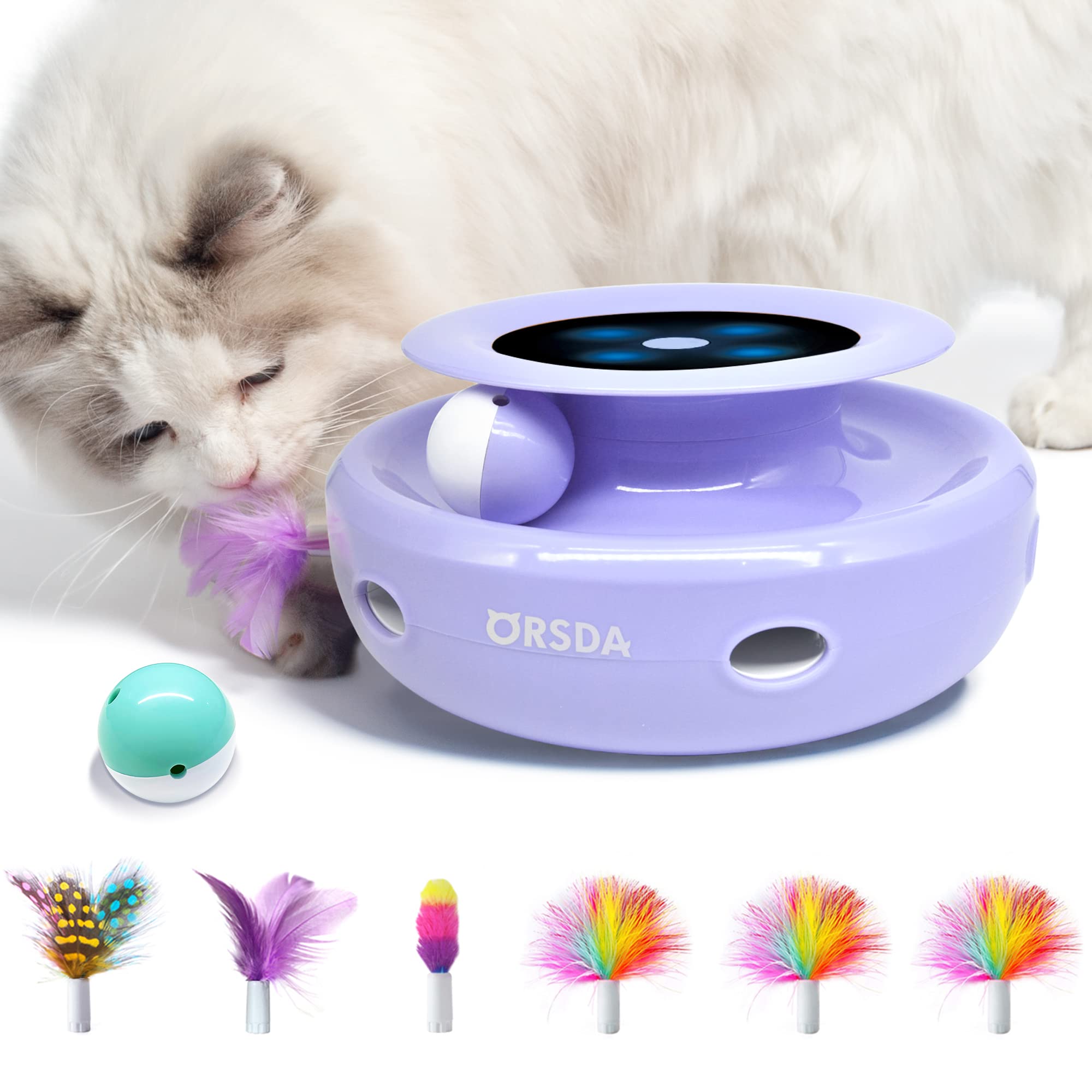 ORSDA 2in1 interactive ball on a paw-friendly track for indoor play