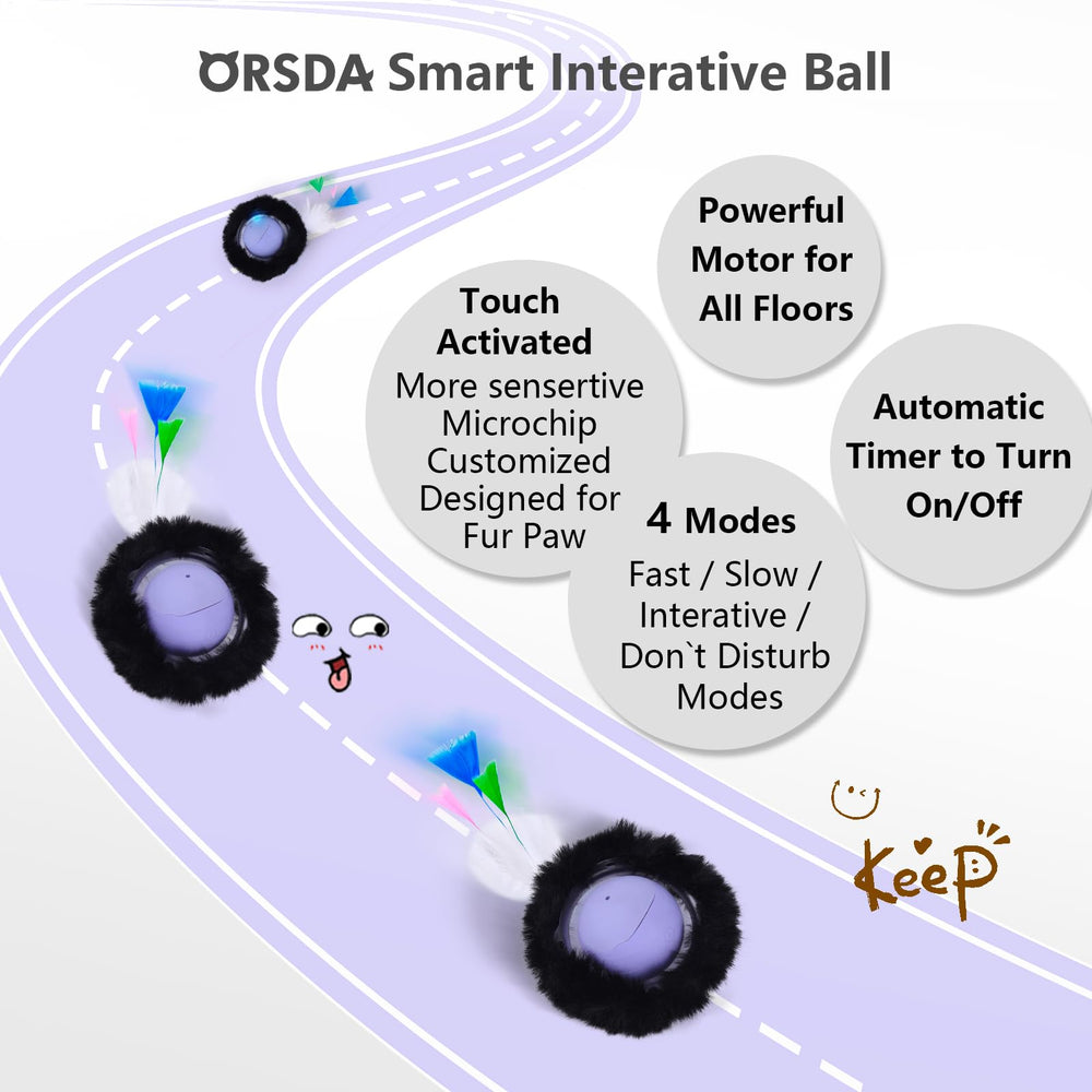 ORSDA toy with four sound effects to attract curious cats