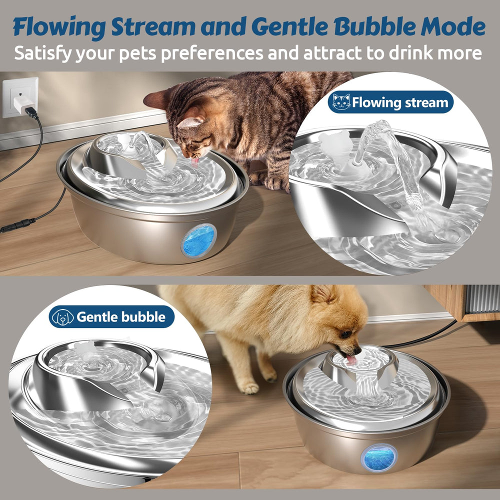 ORSDA LED water level window highlights easy monitoring of water for pets