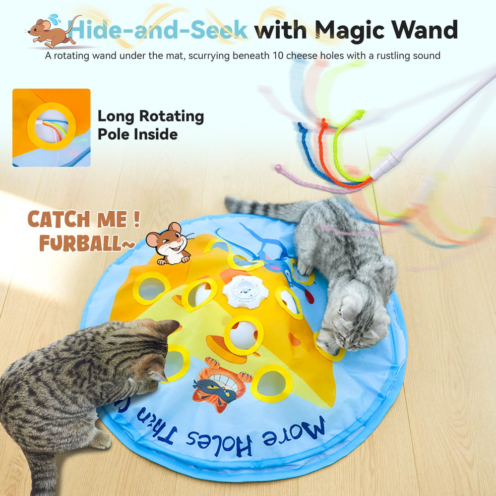 ORSDA cheese cat toy wand mode invites interactive cat sessions
