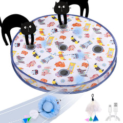 ORSDA interactive ball with pouch maze promotes playful stalking and mental stimulation for cats.