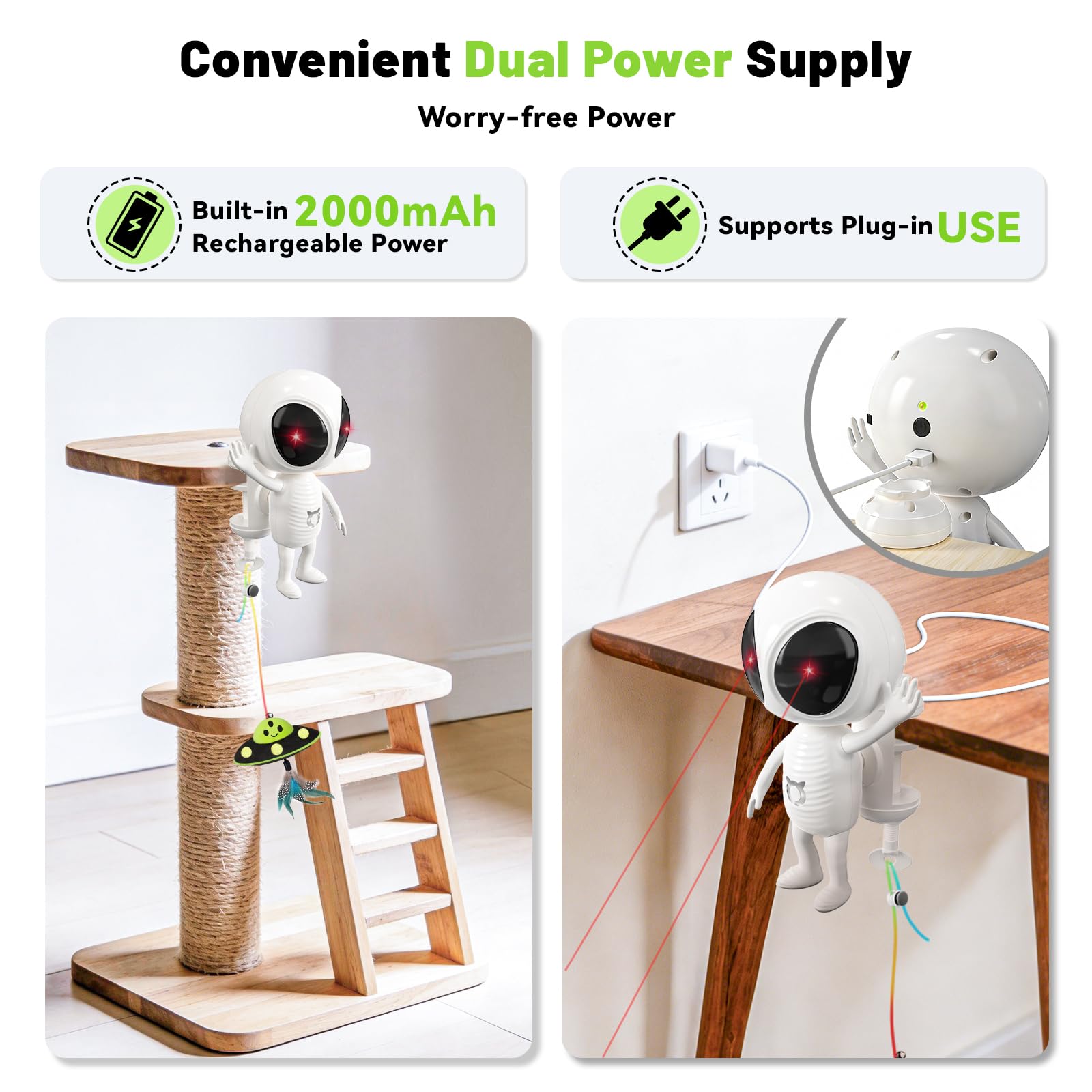 ORSDA laser cat toy compact design for easy storage and setup