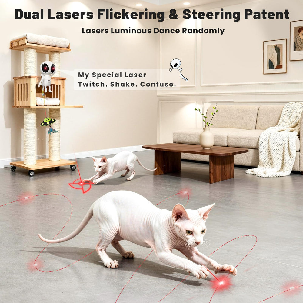 ORSDA laser cat toy motion sensor activates automatically for spontaneous play