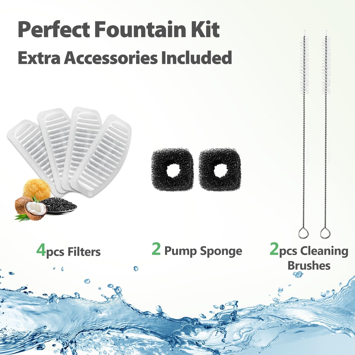 Six replacement filters included for ongoing freshness in ORSDA fountain