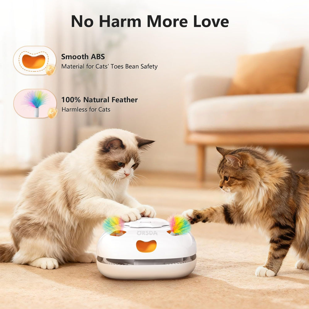 ORSDA Touch-activated motion start keeps cats entertained when you’re away.