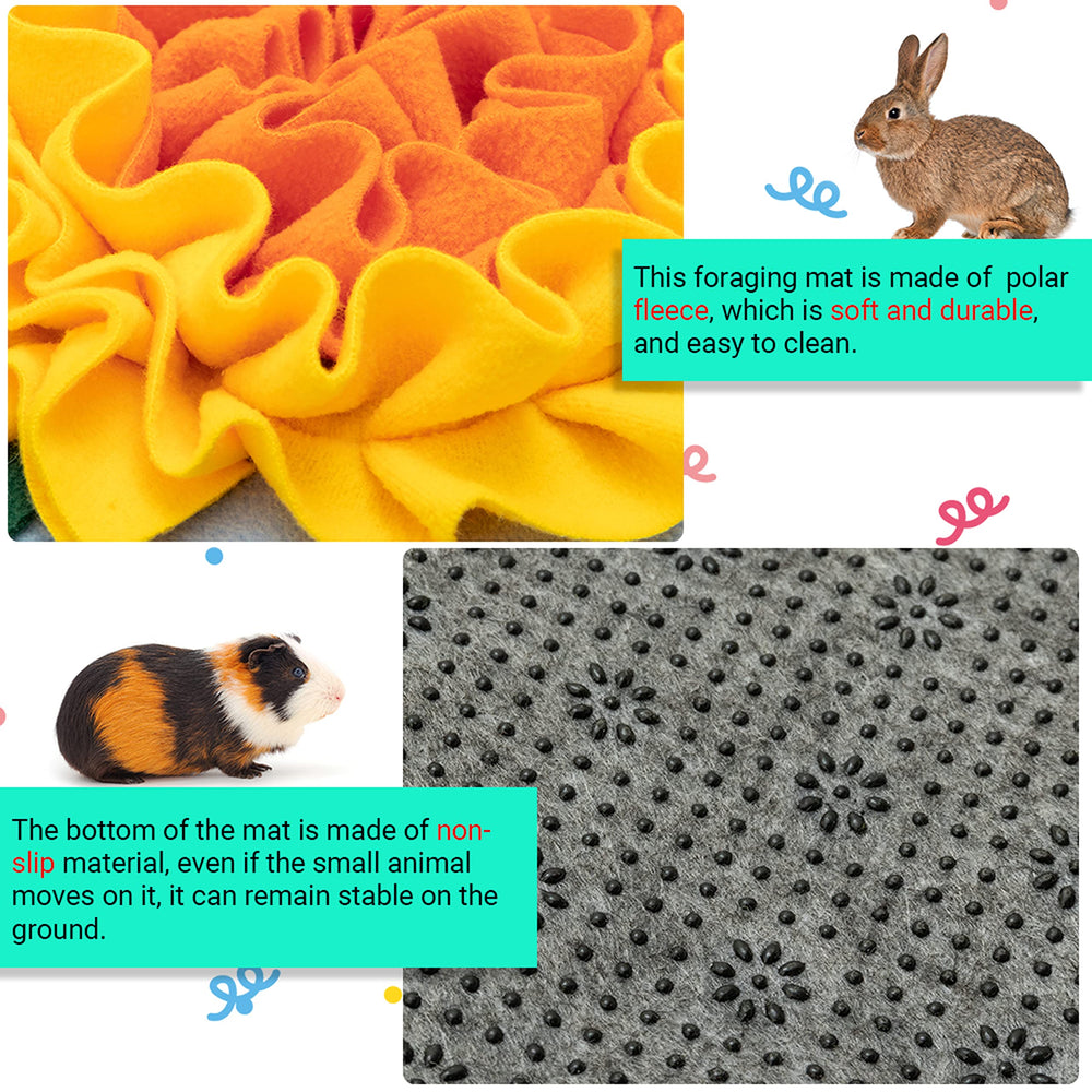 Orzechko Interactive pet foraging mat in bright colors invites curiosity.