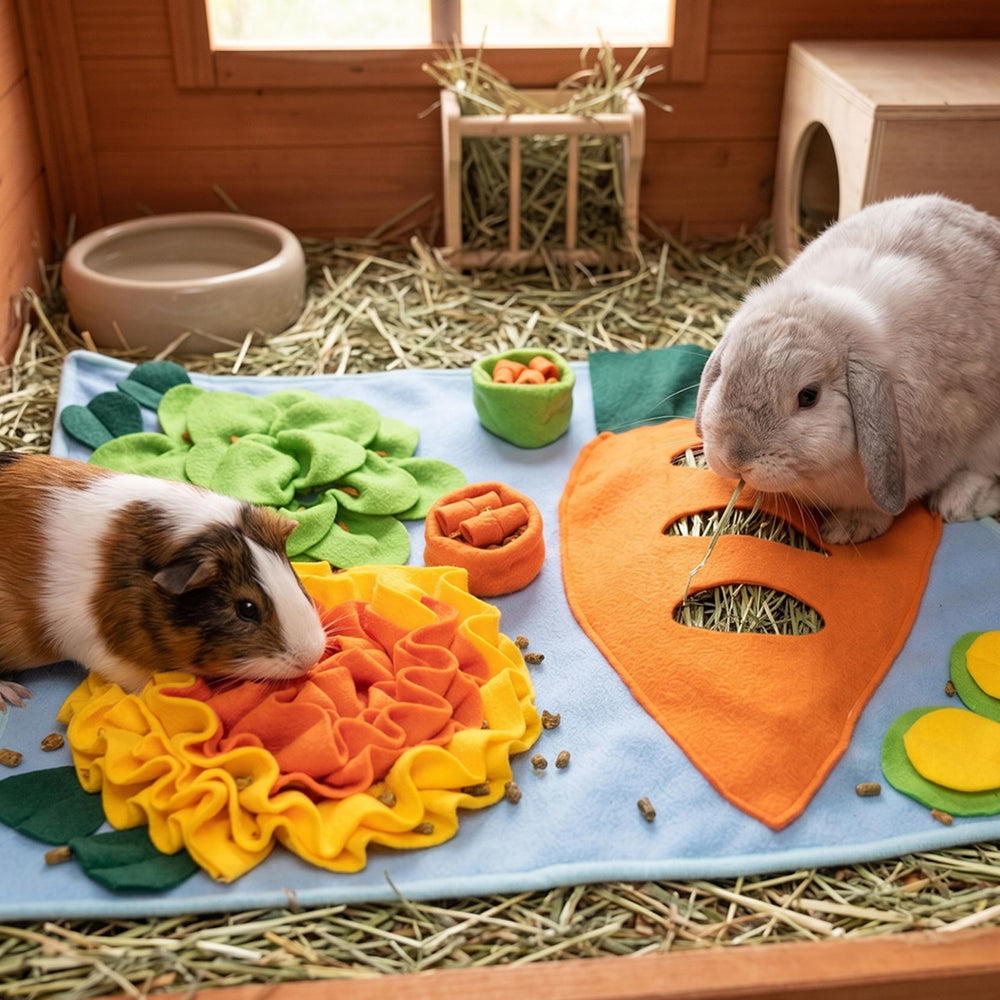Orzechko Rabbit, guinea pig, chinchilla, hamster feeder supports enrichment.