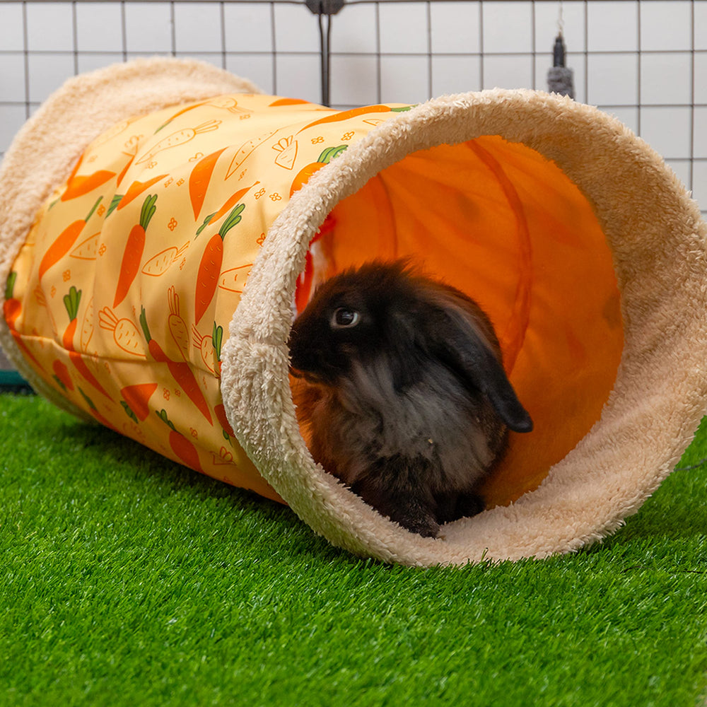 ORZECHKO carrot print yellow tunnel brightens the habitat