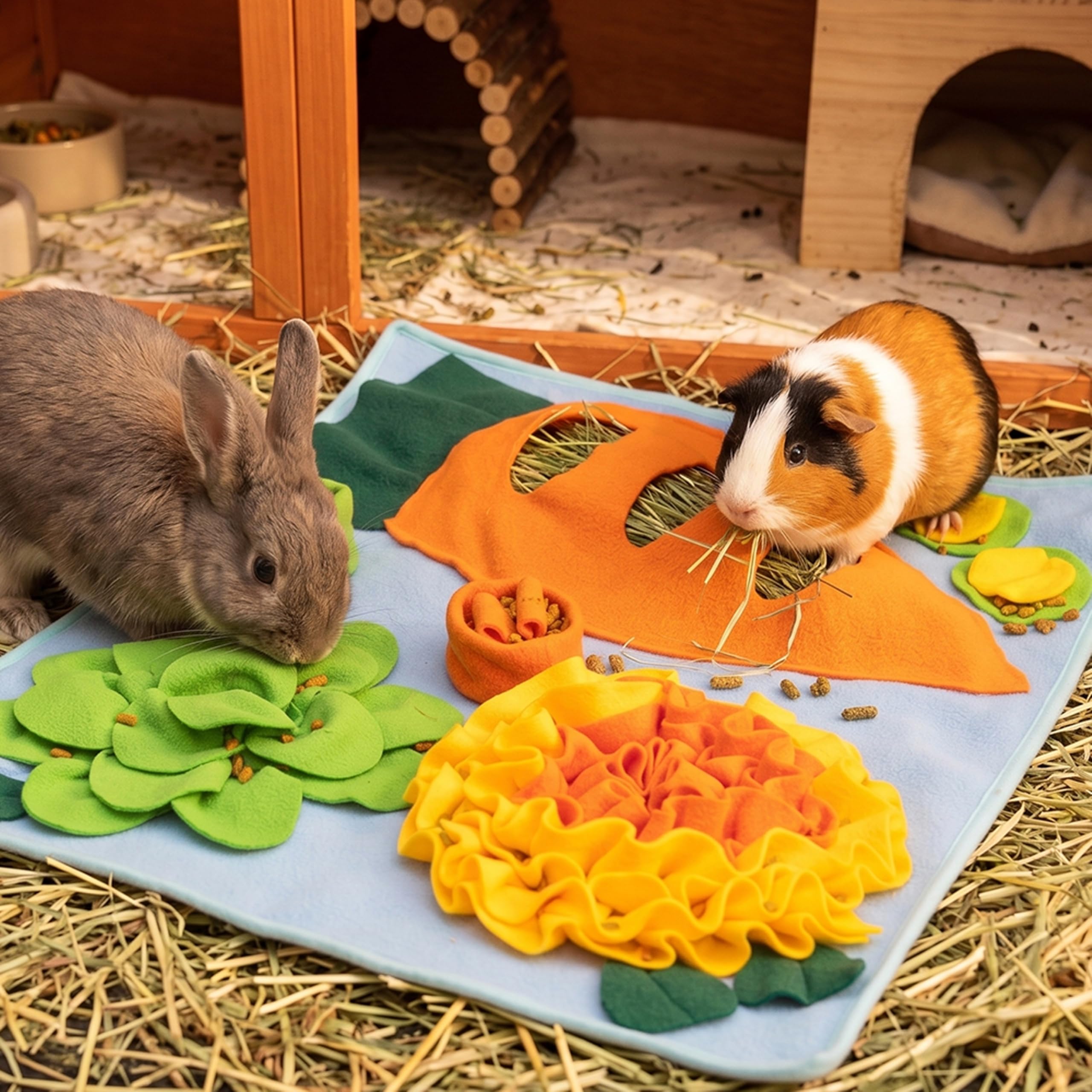 Orzechko Small animal feeder suitable for indoor and outdoor use.