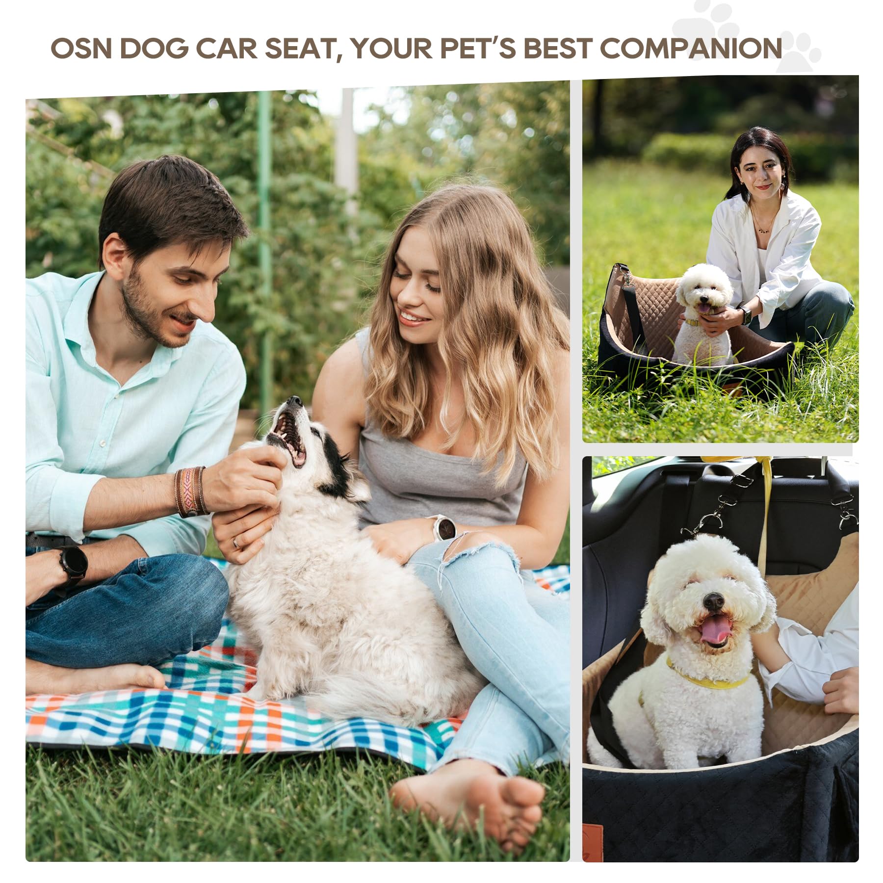 OSNBATN dog booster seat dimensions help fit most car cabins