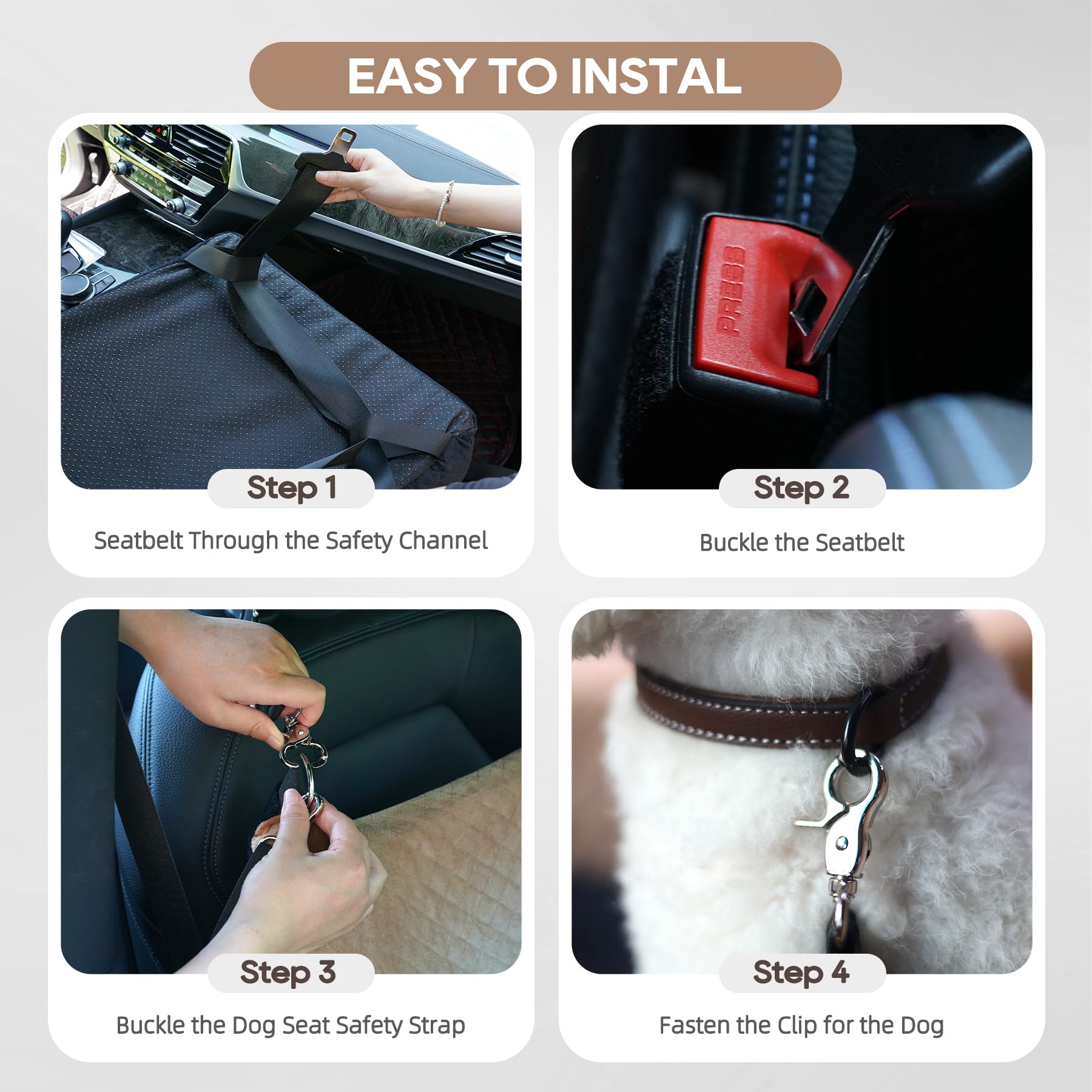 OSNBATN dog booster seat memory foam provides comfortable support