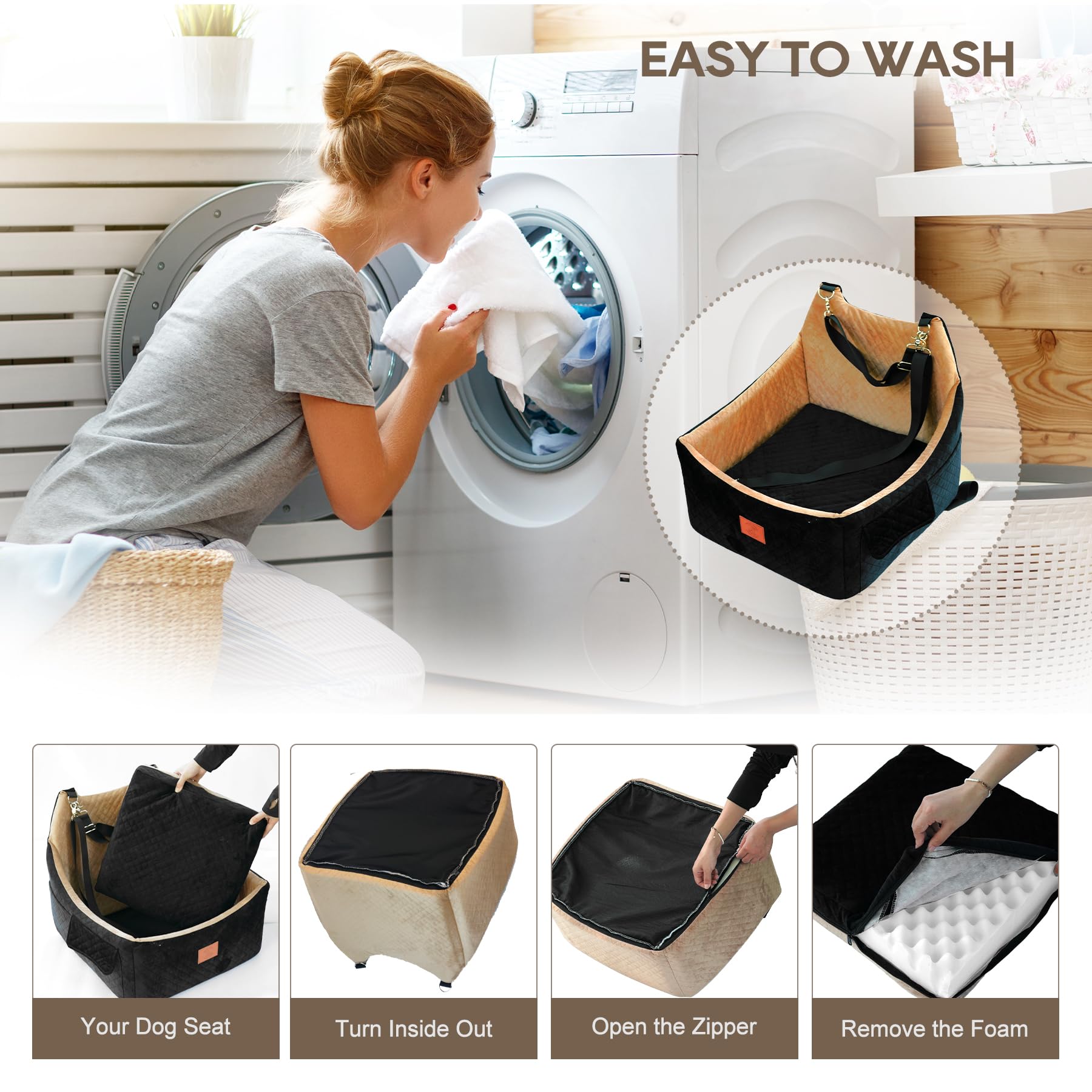 OSNBATN dog booster seat washable cover for easy cleaning