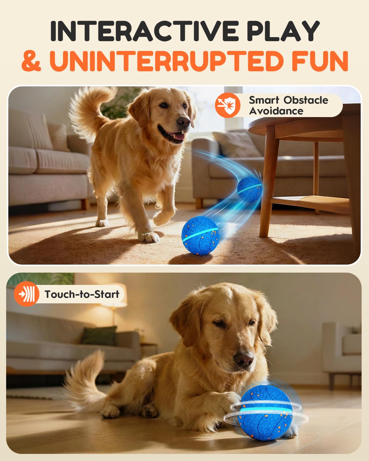 Osou three-mode dog toy with lights to match your dog’s activity level