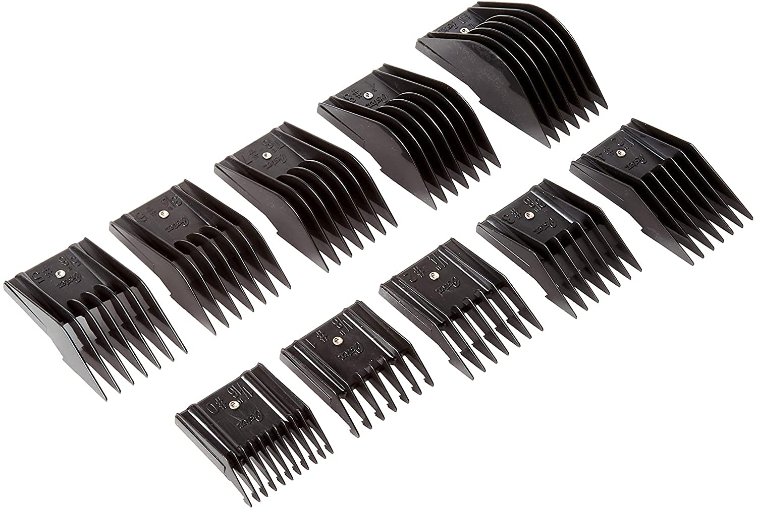 Oster A5 7-piece universal combs set for consistent guide lengths.