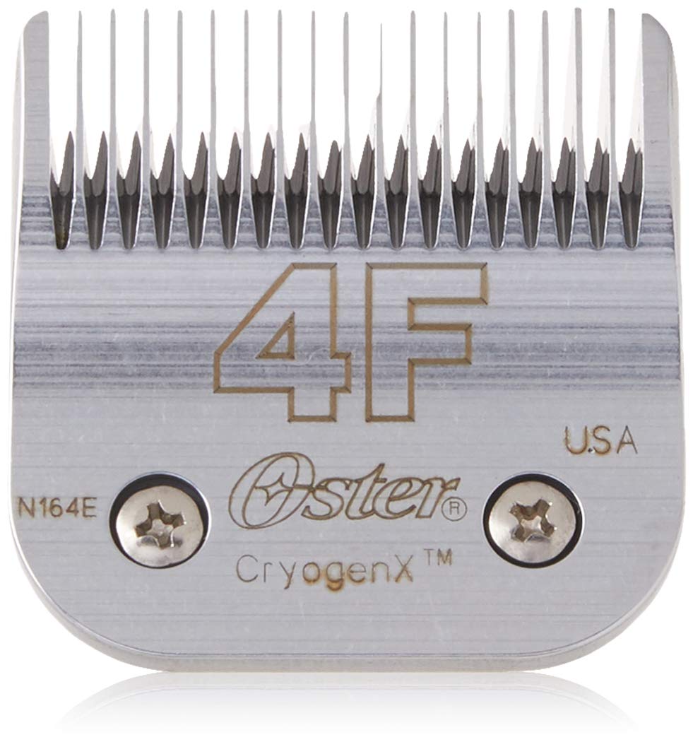 Oster CryogenX detachable pet clipper blade 4F ready for precise grooming.