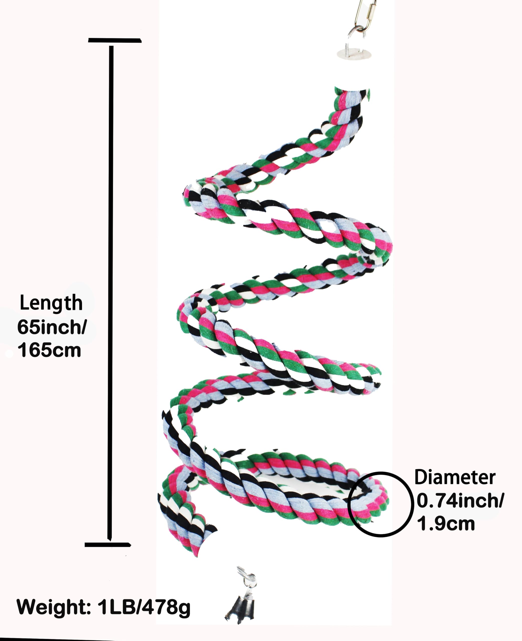 OSWINMART bendable rope with steel core enabling varied climbing routes.