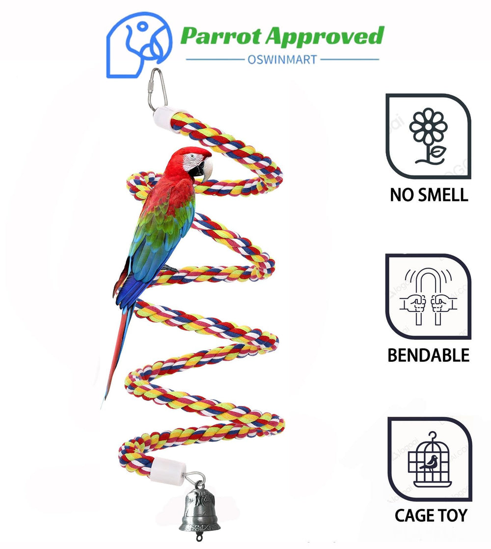 OSWINMART bendable wire perch to customize parrot play space