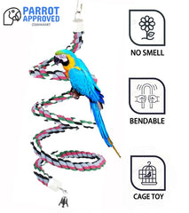 OSWINMART inside-cage bell toy promotes enrichment and activity for birds.