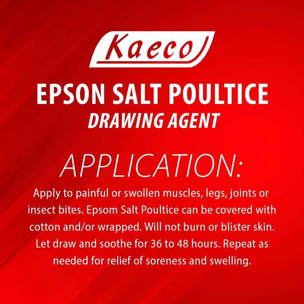 Other Kaeco Epsom Salt Poultice jar labeled for abscess drawing support