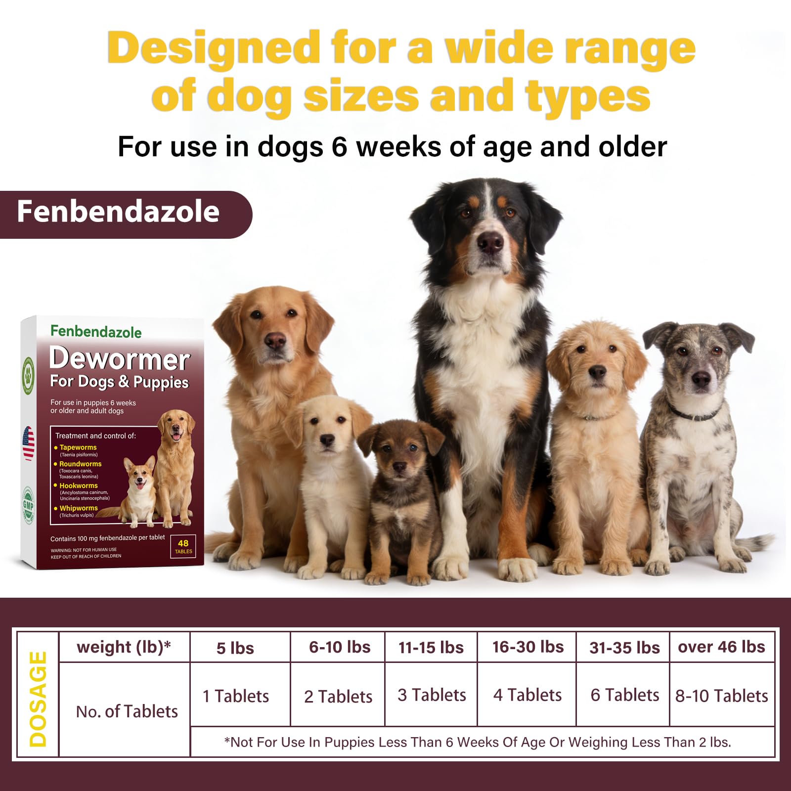 OthoKing dog dewormer bottle back showing label details and ingredients.
