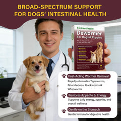 OthoKing dog dewormer tablets mixed with food to ease dosing.