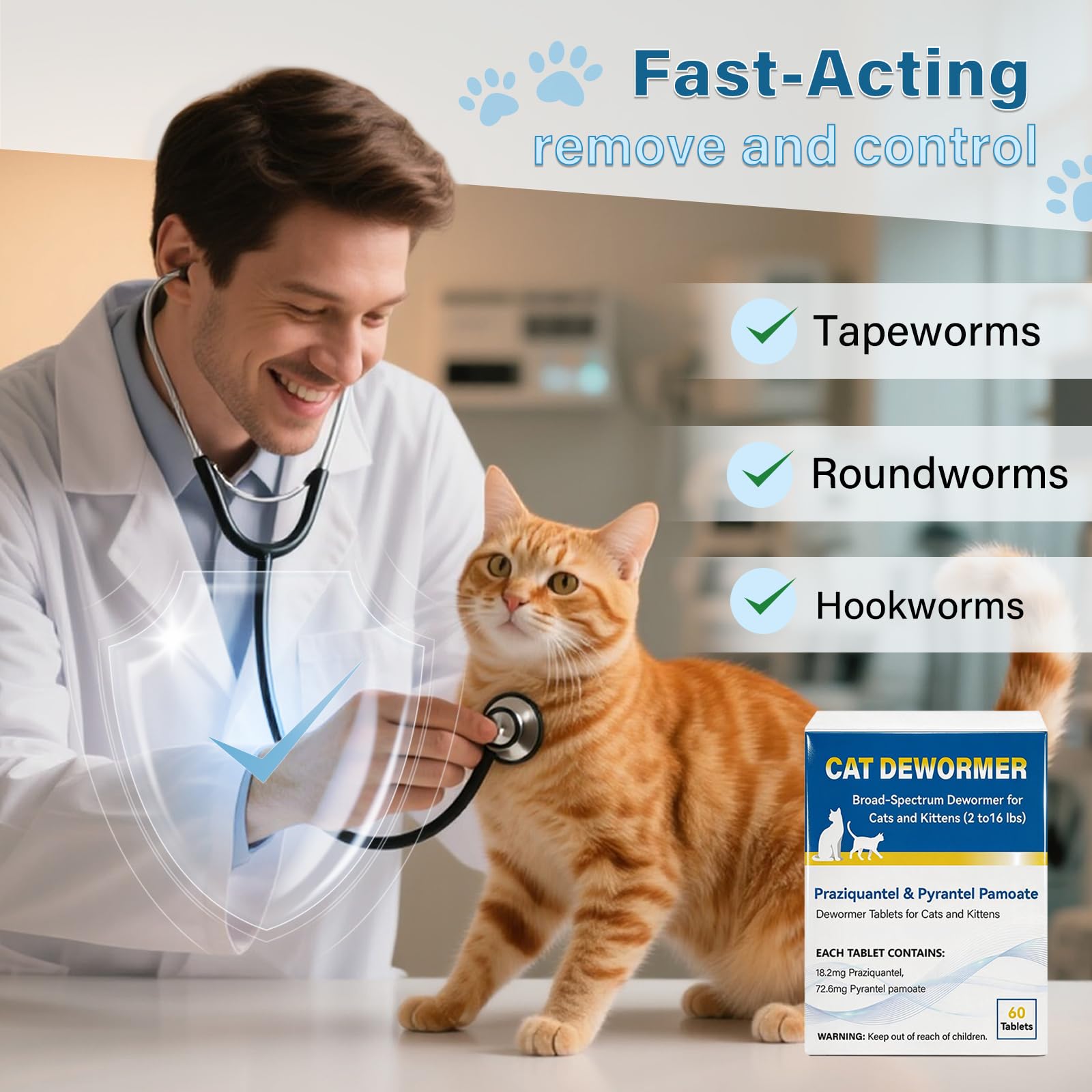 OthoKing kitten 6 weeks and older dosing information appears on the label.