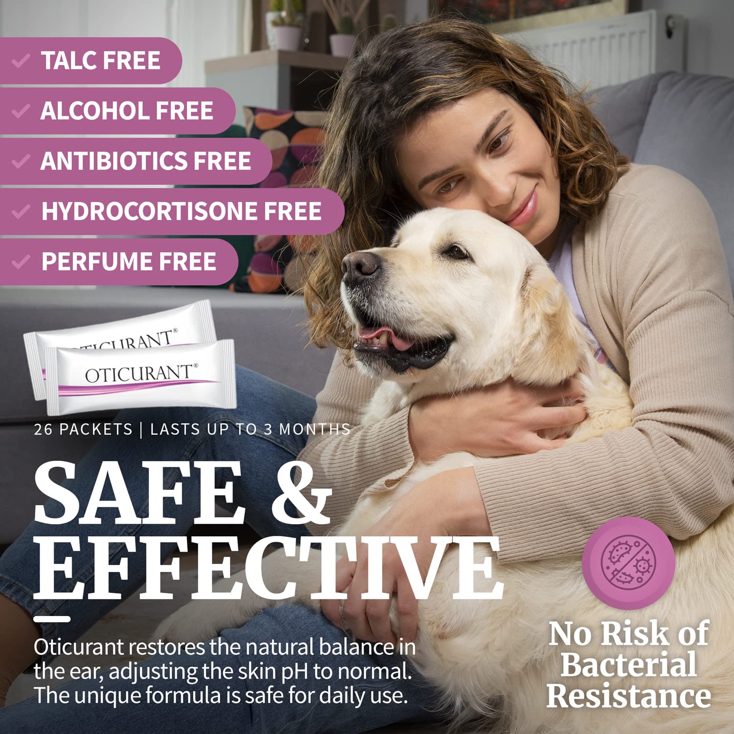 OTICURANT three-month supply pack demonstrates long-lasting value for households.