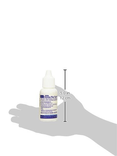 OTOMITE PLUS ear mite treatment drops image showing gentle use for pets.