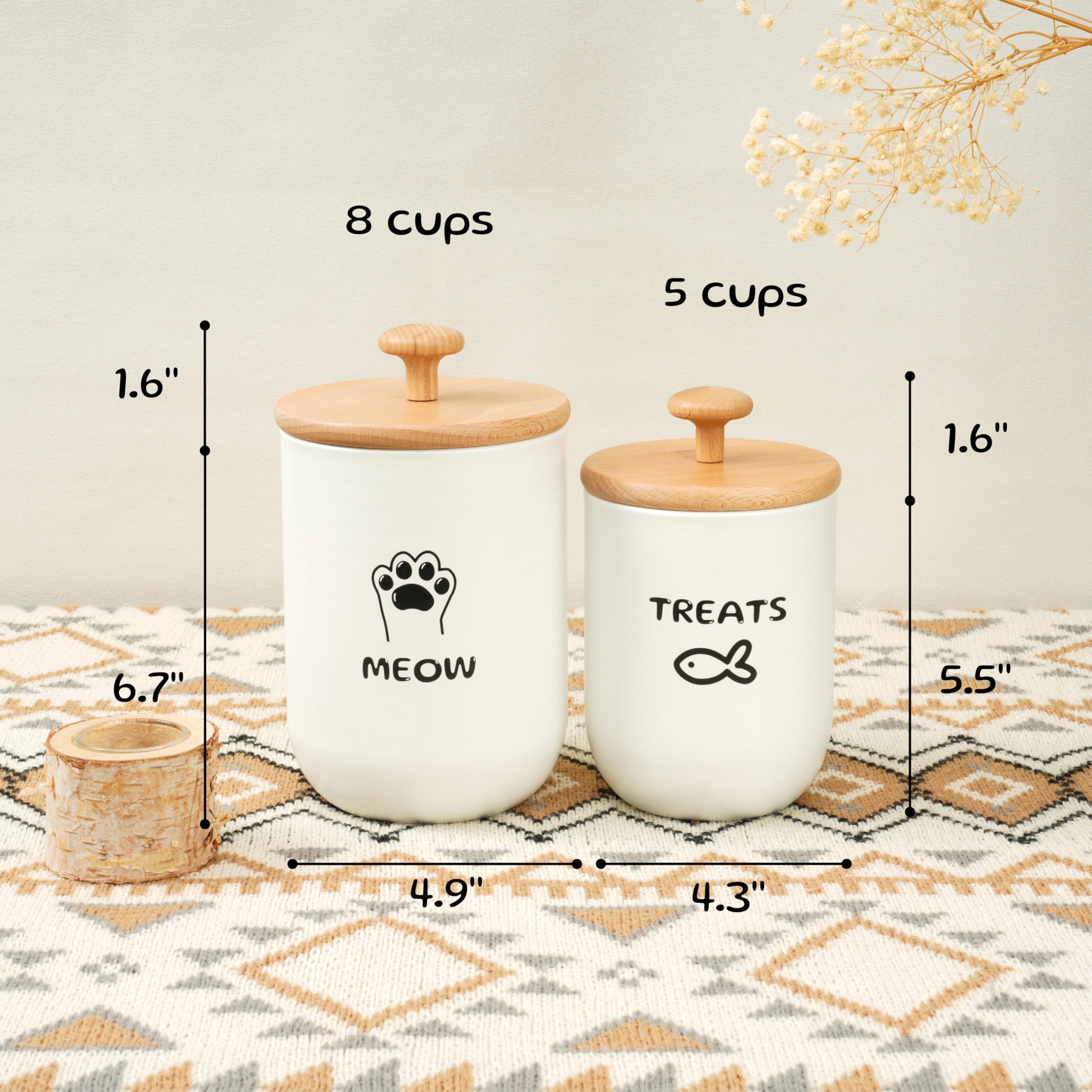 Small OTTENON container with 5-cup capacity for treats or kibble portions.