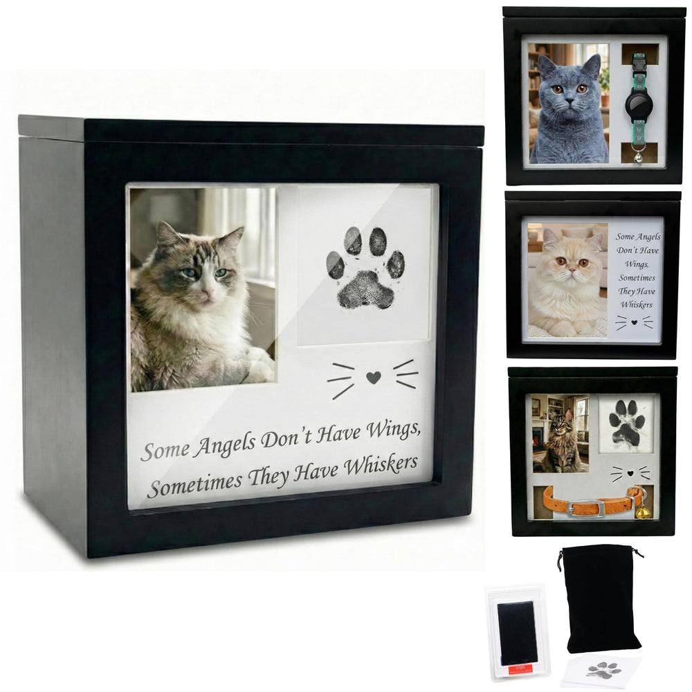 OtterPets cat urn with four-display option for cherished memories