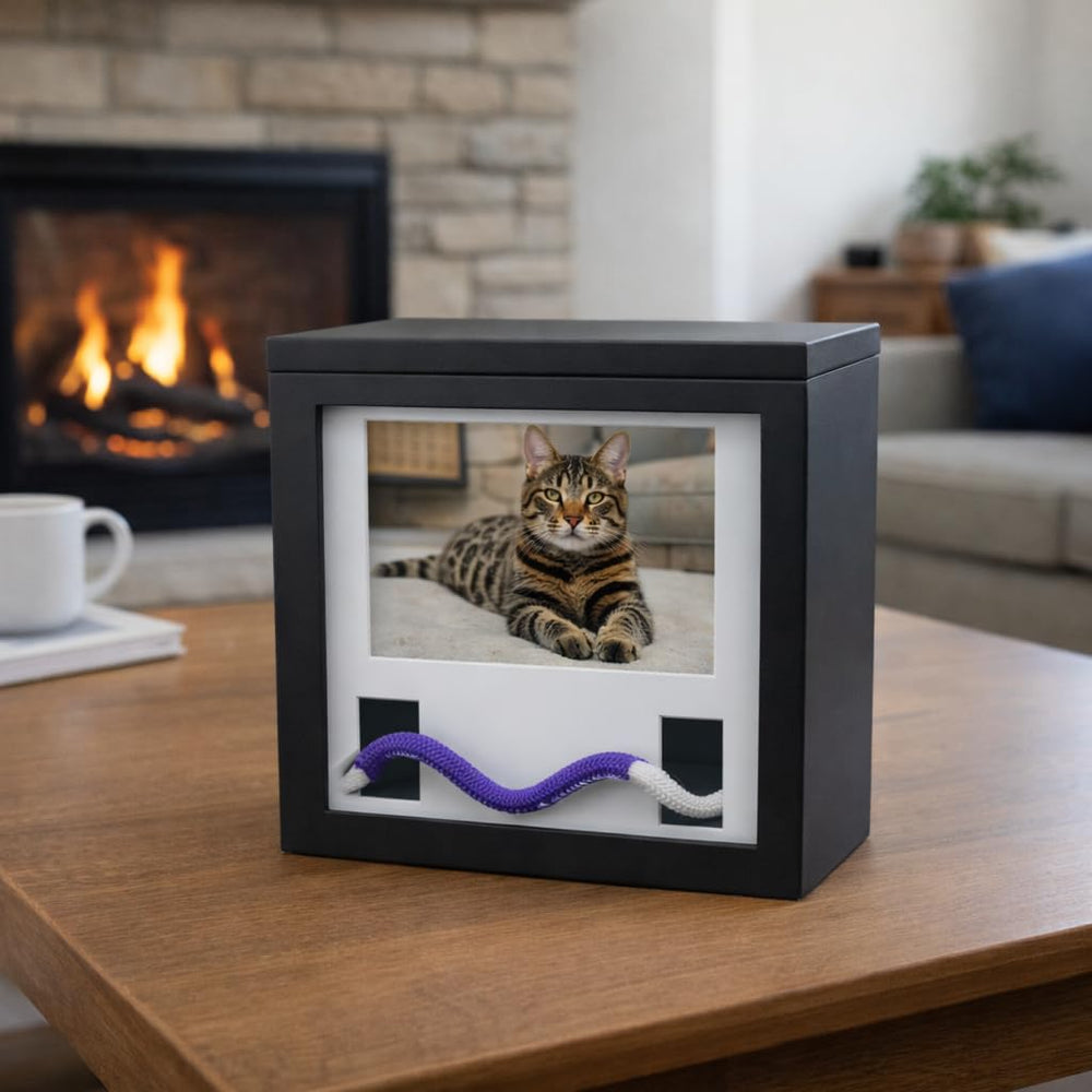 OtterPets cat urn secure space for ashes and mementos