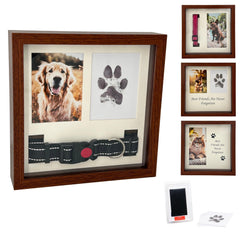 OtterPets dog paw print kit frame preserves a paw impression beautifully.