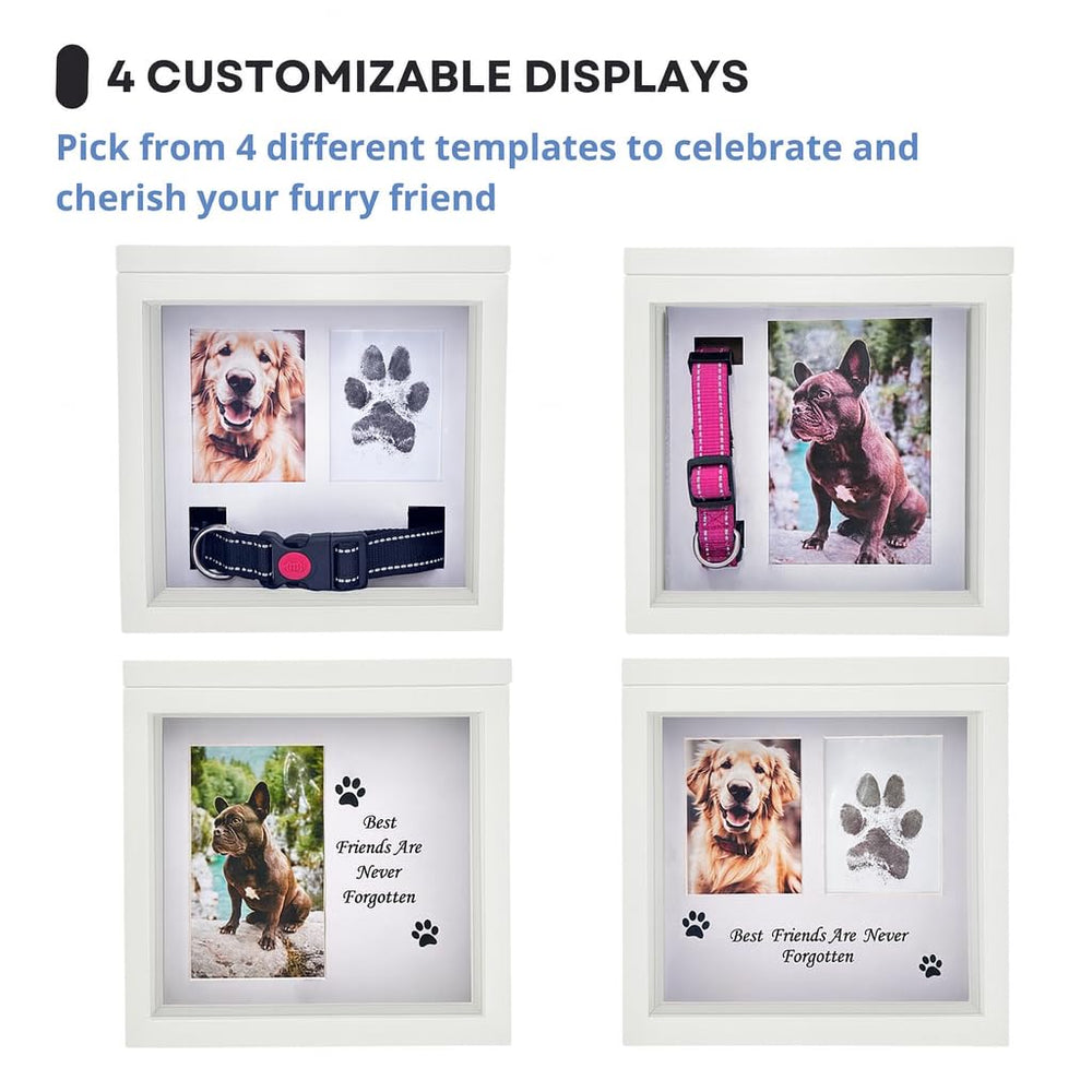 OtterPets dog urn with collar and photo display for a personalized tribute